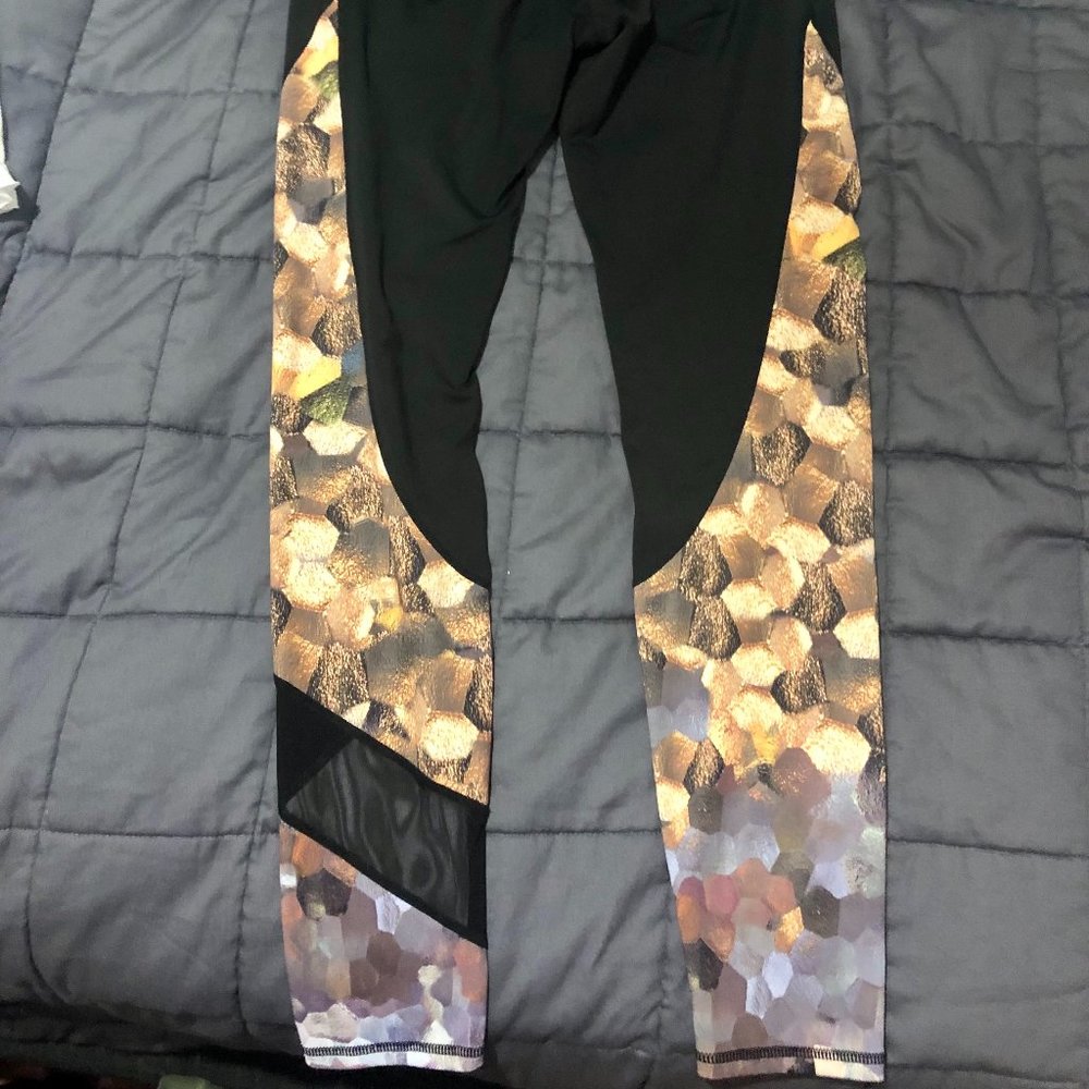 Athleta Asymmetrical Mesh Sonar Leggings